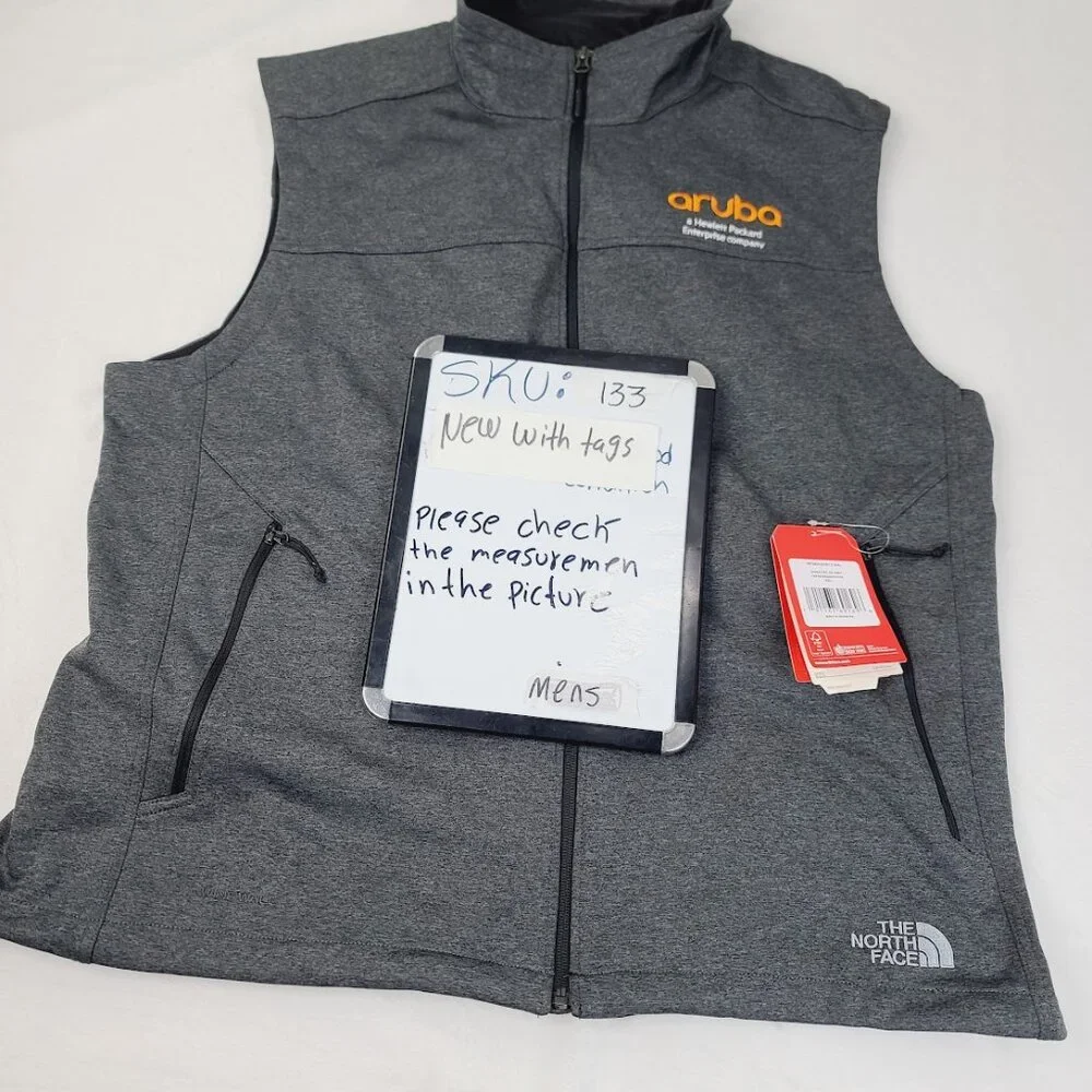The North Face Men's Dark Gray Ridgewall Softshell Wind Wall Basic Vest Size XXL